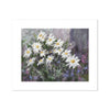 White daisy flowers painting, floral canvas print.