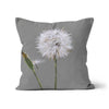 Dandelion square throw cushion. Grey and white