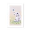 Beautiful rabbit nursery art. Canvas fine art print.