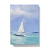 The White Sailboat, nautical artwork design hardback journal.