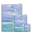 The White Sailboat, summertime nautical canvas wall art prints. Image wrap. Different sizes.