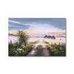 Misty landscape at sunrise painting, fine art canvas print