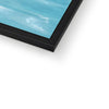 The White Sailboat fine art print. Close up of bottom corner and black frame