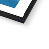 Fine art print with white border in a black frame. Corner detail