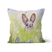 Rabbit artwork design square throw cushion