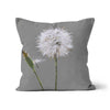 Dandelion square sofa cushion. Grey and white