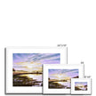 marshland sunset fine art framed prints. White frame. Different sizes