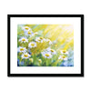 Daisy flowers fine art print in a black frame