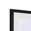 Rabbit nursery art print. Black frame top corner detail