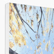 Fall trees painting, canvas art print. Corner detail