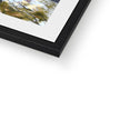 Fine art print in black frame with white mount. Corner detail