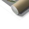 Fine art print with a white border. Corner detail. Cardboard tube used for shipping.