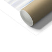 Fine art print with white border, corner detail. Cardboard tube used for shipping