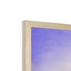 Little Christmas Trees art print . Close up of top corner and natural frame