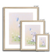 Rabbit nursery art print. Natural frame with white mount. Different sizes