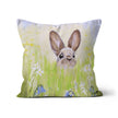 Rabbit painting throw cushion