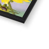 Yellow Daisy fine art print. Close up of bottom corner and black frame 