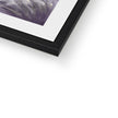 Winter's Magic fine art print in black frame. Close up of bottom corner detail