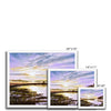 Marshland sunset artwork framed prints. White frame. Different sizes.