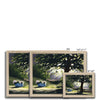 Trees, flowers and moonbeams nocturne landscape art prints in natural frames. Different sizes