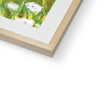 Fine art print in wooden frame with white mount. Corner detail