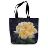 Yellow rose canvas tote bag