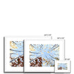 Autumn tree canopy artwork, fine art prints in white frame with white mount. Different sizes.