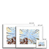 Autumn tree canopy artwork, fine art prints in white frame with white mount. Different sizes.