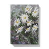 White daisy flowers artwork design hardcover journal. Back cover