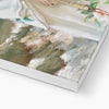 Japanese Kimono Art. Canvas print, ready to hang. Corner detail showing white wrap.