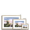 Ethereal misty landscape at sunrise, fine art prints with natural frames and white mount. Different sizes