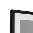 Art print in black frame with white mount. Corner detail