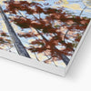 Autumn forest tree canopy artwork print. Bottom corner detail.