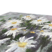 Crazy Daisies eco-friendly canvas art print. Close up of canvas fabric.