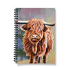 Scottish Highland Cow artwork designed spiral notebook