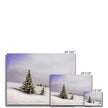 Pretty winter landscape with snow covered trees, fine art canvas prints. Different sizes