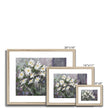 Fashionable white daisy flowers artwork, fine art prints in natural frame with white mount. Different sizes