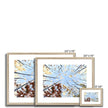 Autumn trees artwork, fine art prints in wooden frame with white mount. Different sizes.