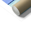 Fine art print, corner detail and cardboard tube used for shipping purposes