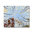 Autumn forest tree canopy artwork print. Landscape orientation.