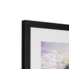 Winter's Magic fine art print in black frame. Close up of top corner detail