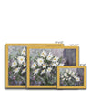 White daisy flowers fine art prints in a golden frame. Different sizes