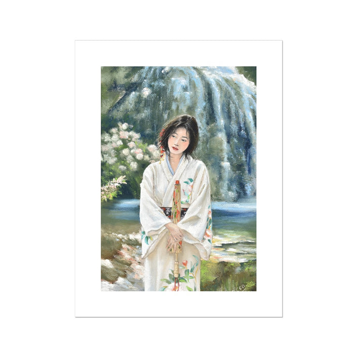 Japanese Kimono Art. Beautiful Geisha Canvas Art Print