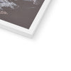 Fine art print in white frame. Corner detail