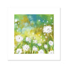 Dandelion seeds artwork, fine art canvas print. Square art print