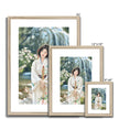 Japanese Kimono art. Fine art prints with a natural light wooden frame and a white mount. Different sizes