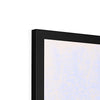 Watering the Flowers art print in a black frame. Close up of top corner detail