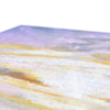 Sunset marshland canvas artwork print. Close up of the canvas fabric 