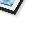 Daisy Flowers in the Sunshine, fine art print. Close up of bottom corner detail and the black frame and white mount.