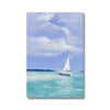 White Sailboat canvas artwork print